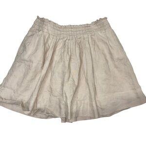 J. Crew Tan Smocked Skater Mini Skirt size 4
